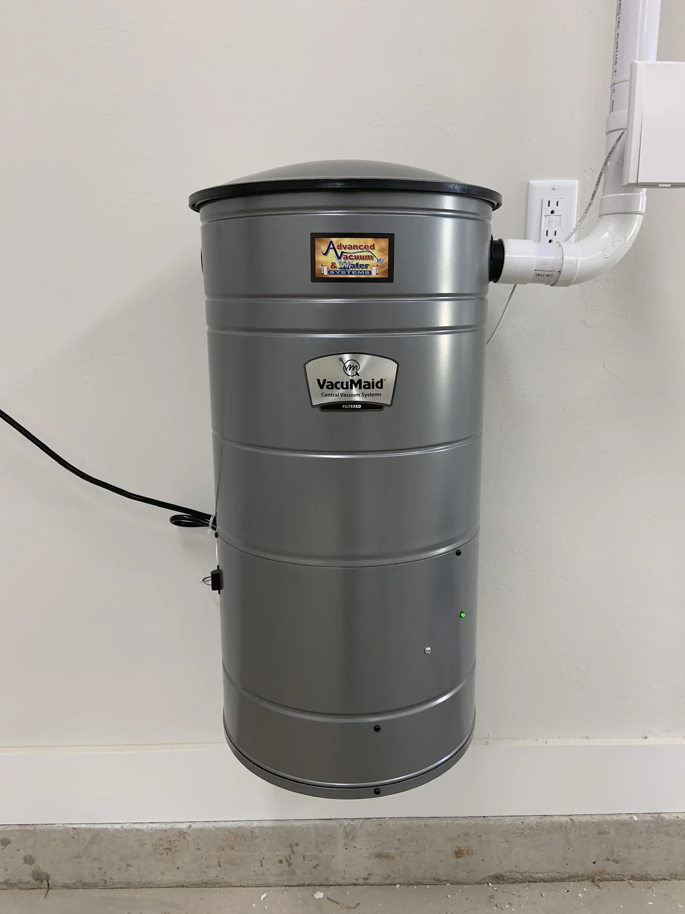 Installed central vacuum power unit